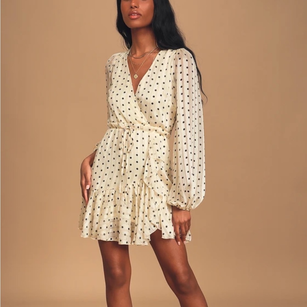Polka Dot Cream Dress